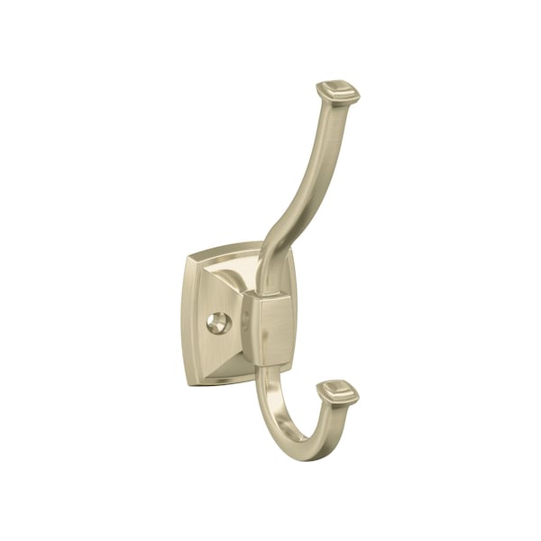 Amerock Kinsale Transitional Double Prong Golden Champagne Wall Hook H37002BBZ - main